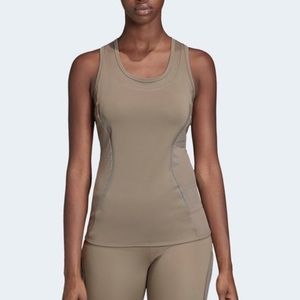Adidas by Stella McCartney Performance Essentials Tank Top taupe beige. Medium